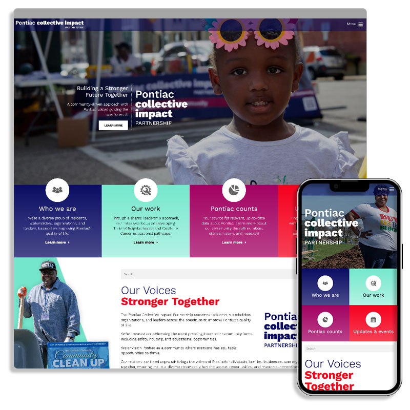 grigg digital Pontiac Collective Impact Partnership Website image