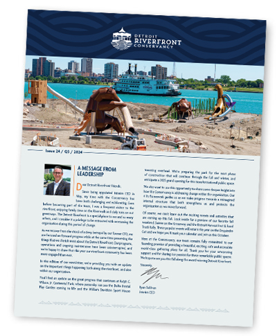 Detroit Riverfront Conservancy Newsletter Featured